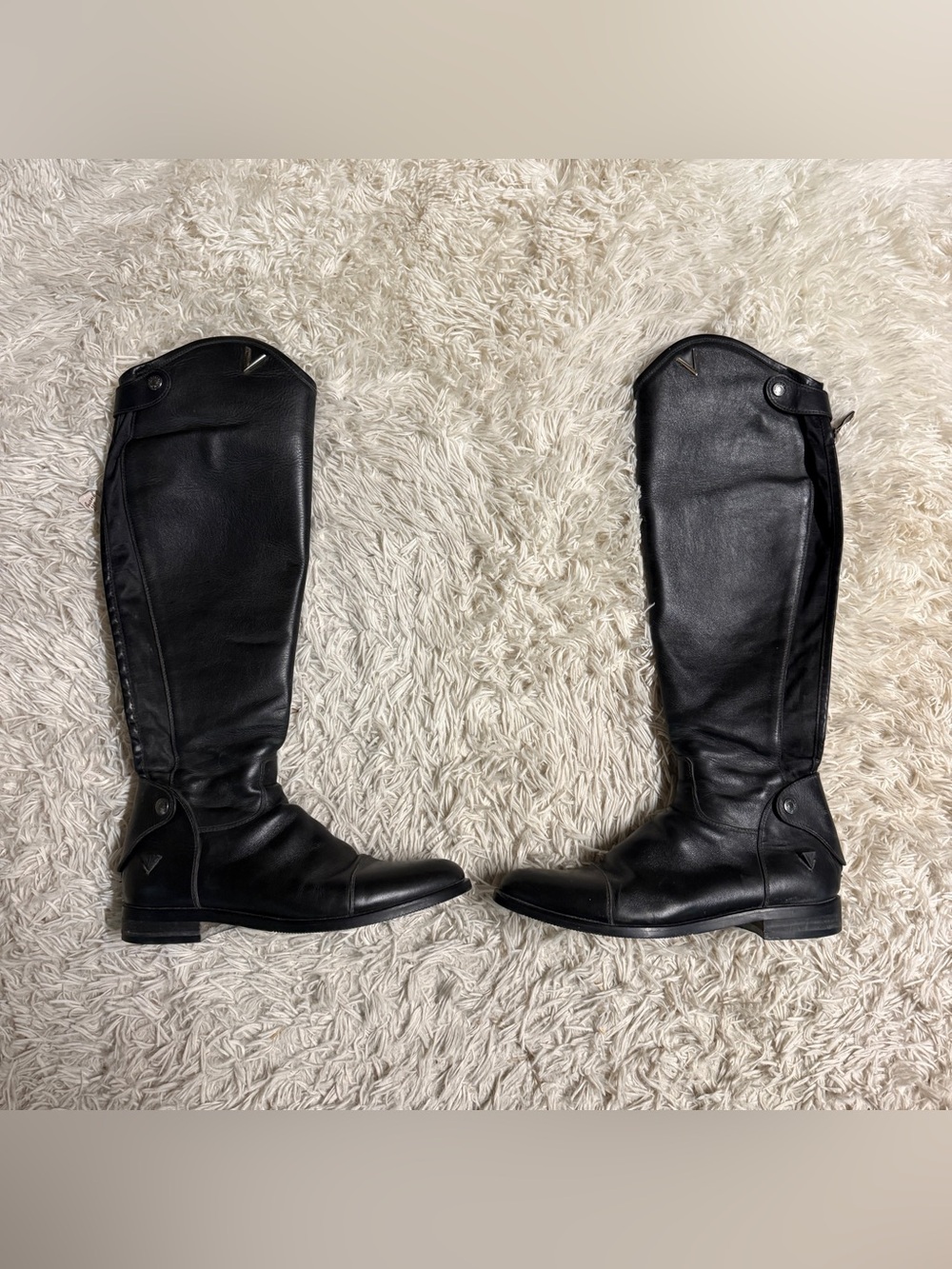 Size 41 XL2 Black Vogel Horseback Riding Tall Boots. Good Condition.